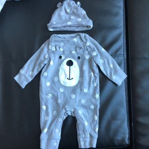 Cloud Island onesie Newborn NB with matching hat